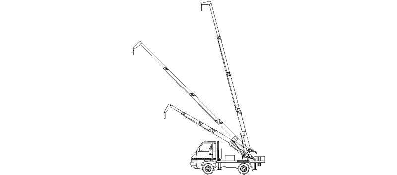 Alzado Lateral De Camion Grua